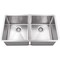 Hardware Resources 32" Lx19" Wx10" D Undermount 16 Gauge Handmade Stainless Steel 50/50 Double Bowl Sink HMS250 - alternate 1